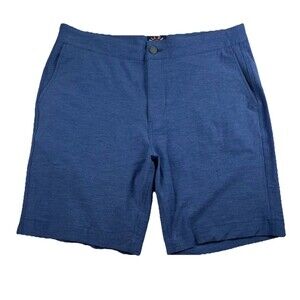 Fahrety Shorts Mens 34 Blue All Day Chino 9" Flat Front Drawstring Quick Dry